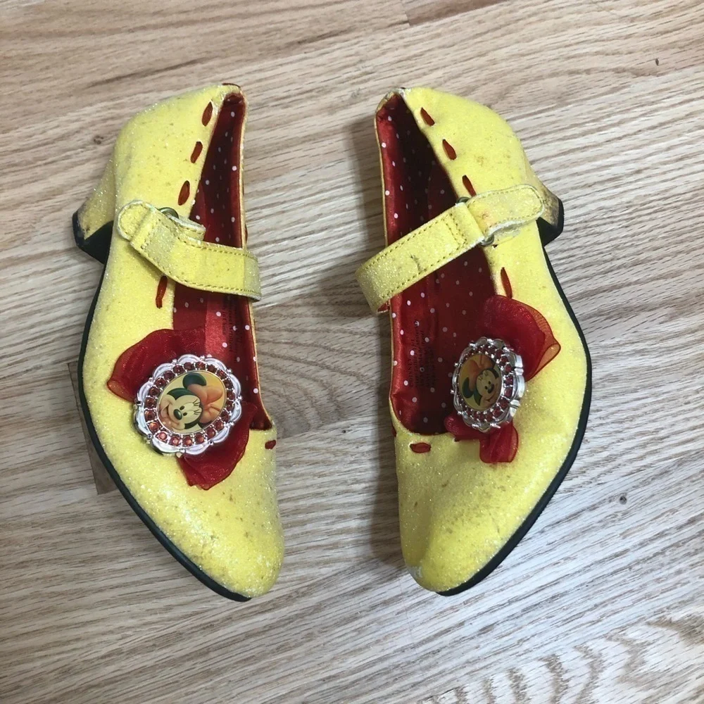 Disney Minnie Mouse Play Heels Sz 13 Yellow Red Shoes